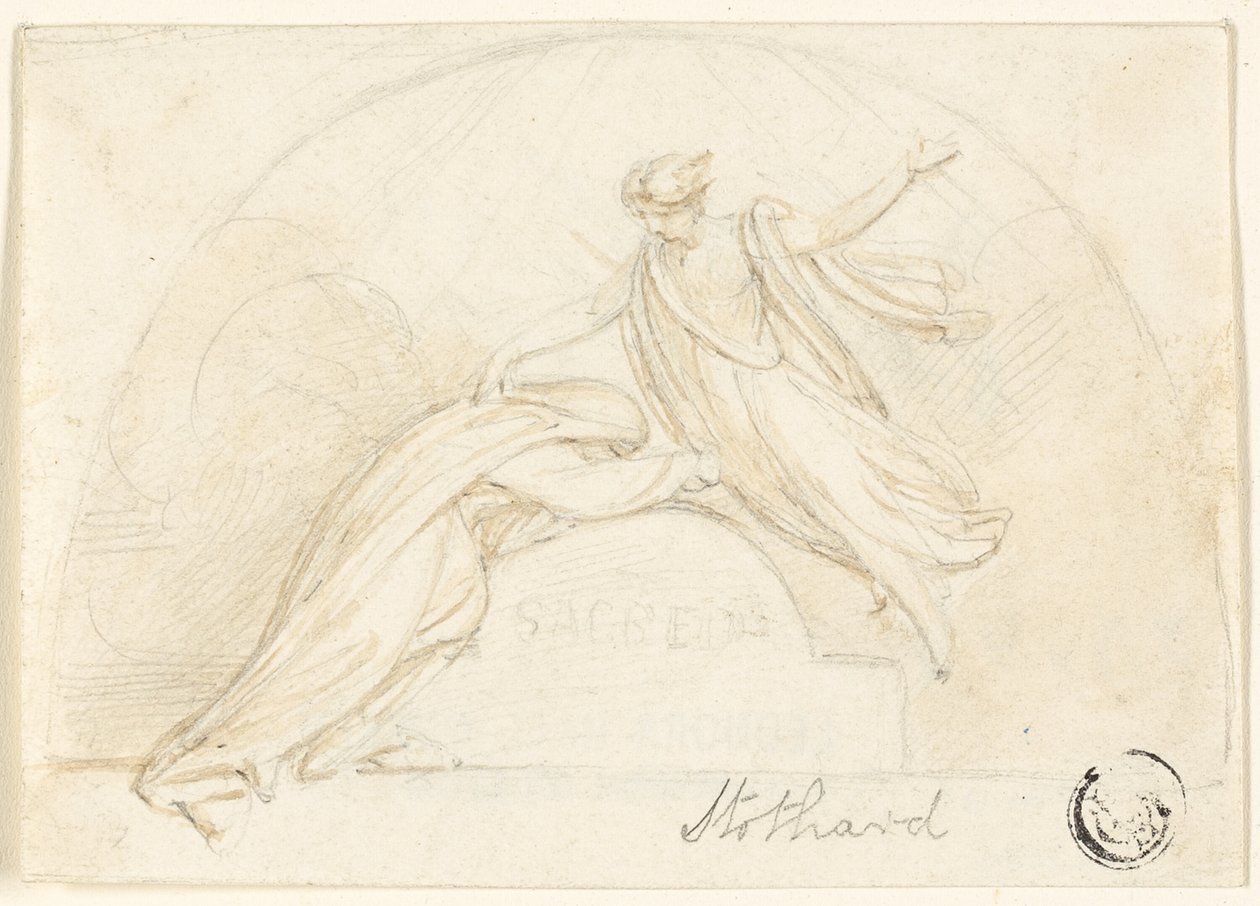 Tervezés a temetési emlékműhöz alkotó: Richard Westall