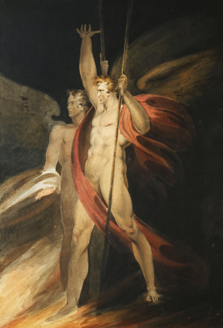 Sátán ujjongva, alkotó: Richard Westall