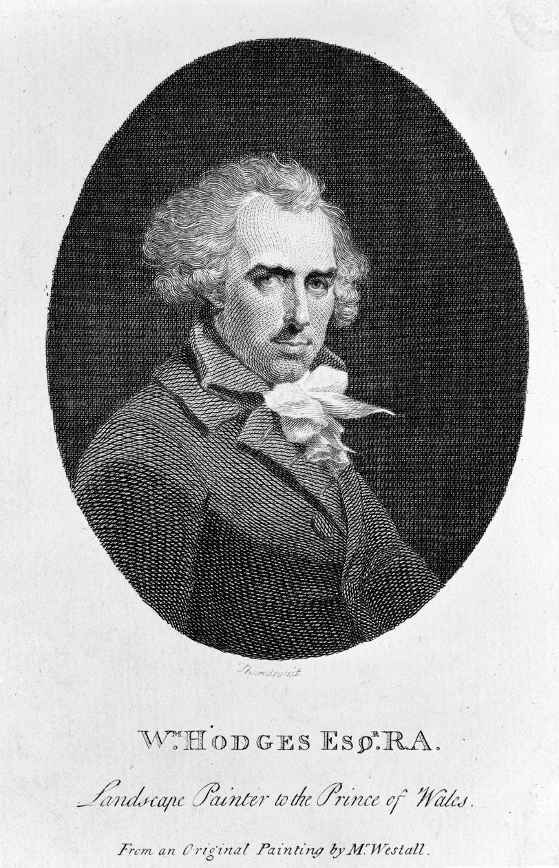 William Hodges RA, Fitzgerald Thornthwaite metszete, megjelent a The Literary Magazine-ban, 1792 alkotó: Richard Westall