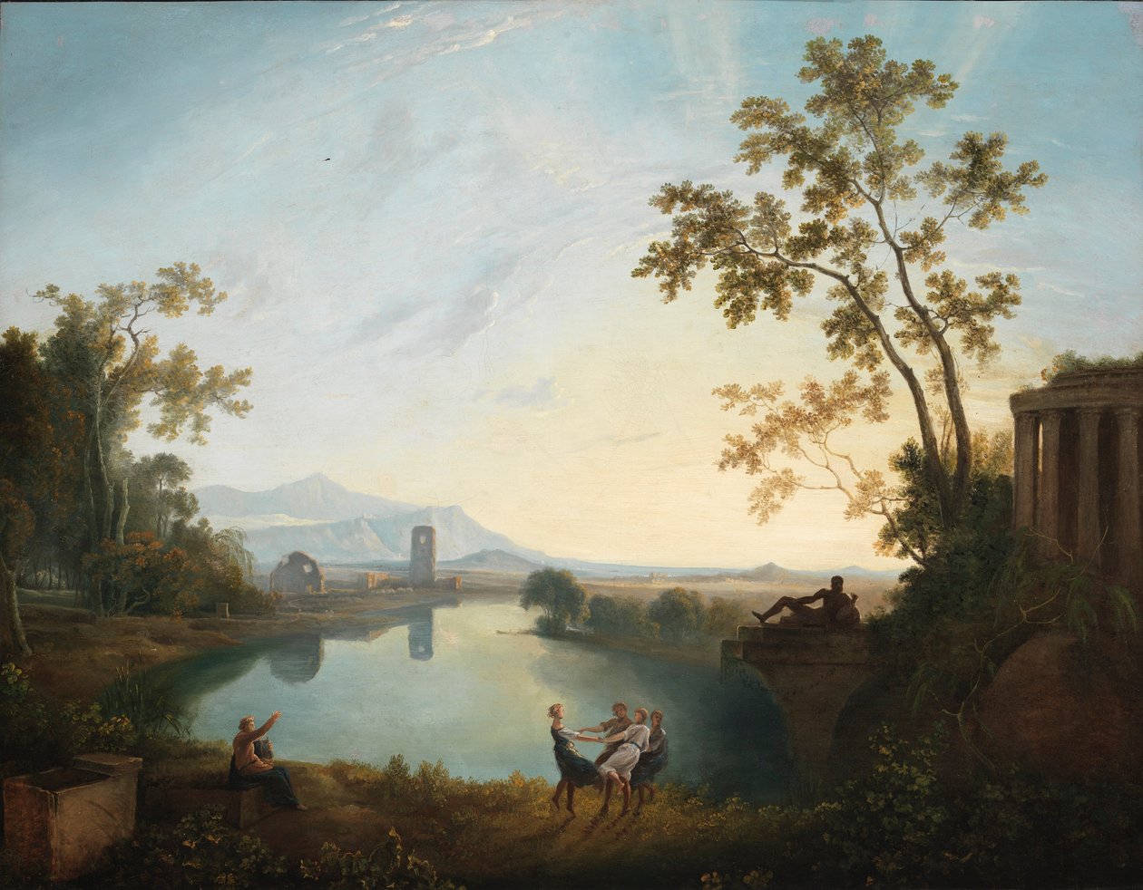 Apolló és az évszakok (Klasszikus tájkép) alkotó: Richard Wilson