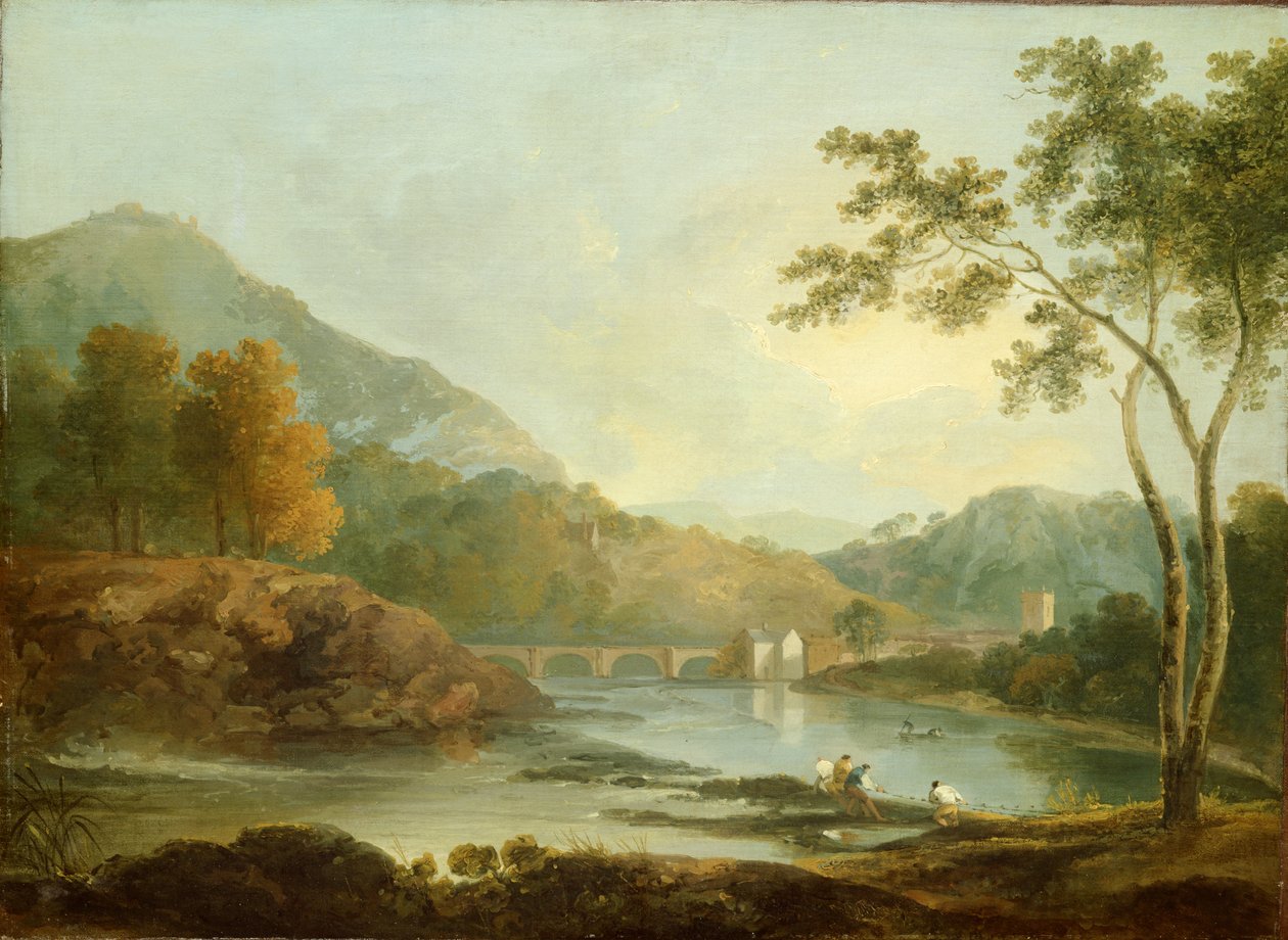 Castell Dinas Bran, Llangollen, 1771 körül (olaj, vászon) alkotó: Richard Wilson
