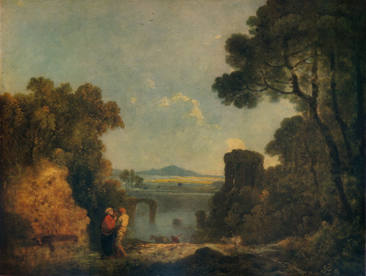 Olasz folyó táj törött híddal, c1779, 1938 alkotó: Richard Wilson