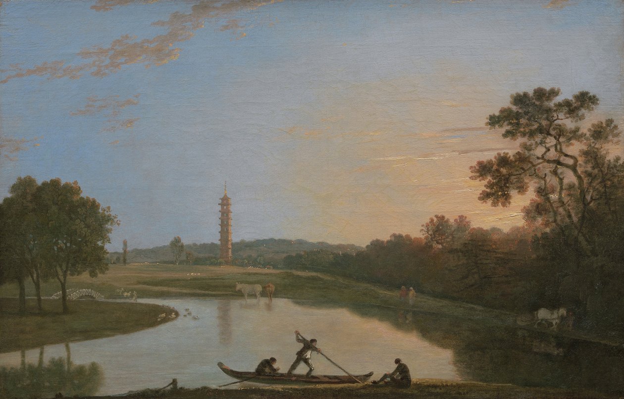 Kew Gardens: The Pagoda and Bridge [1985, Cormack, YCBA Concise Catalogue] alkotó: Richard Wilson