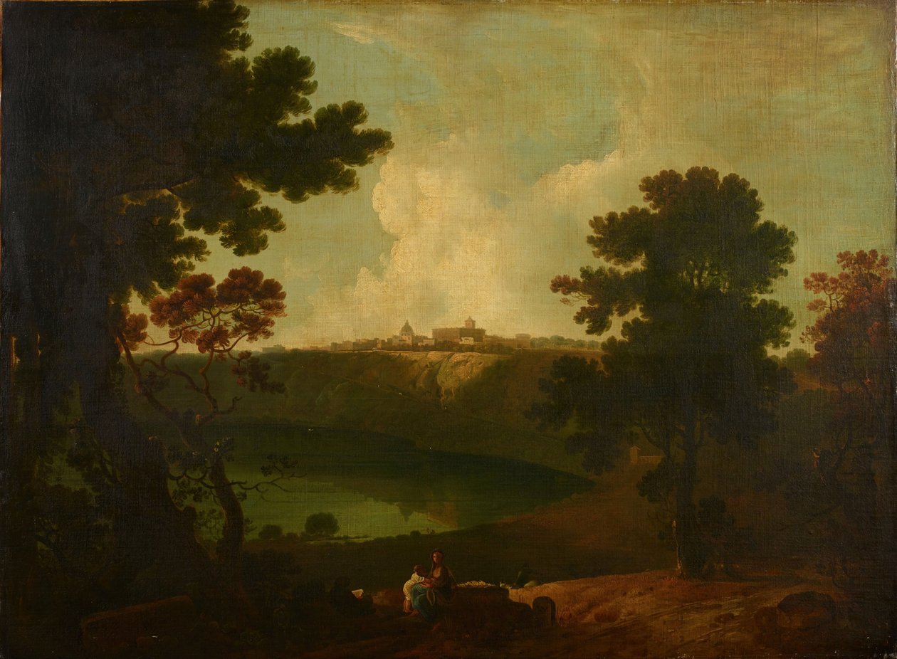 Albano-tó és Castel Gandolfo, 1800. alkotó: Richard Wilson
