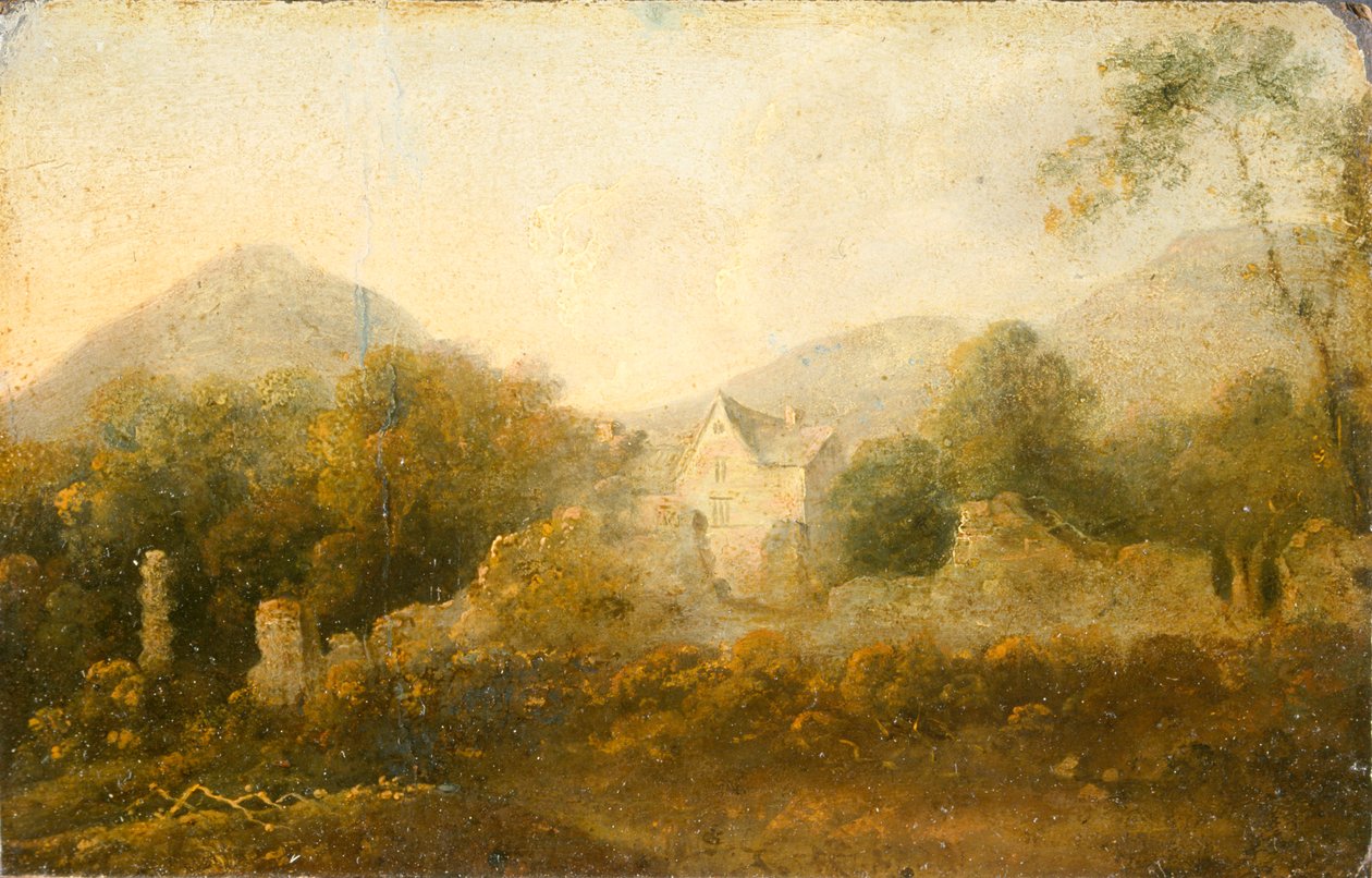 "Táj kunyhóval", 1733-1782 alkotó: Richard Wilson