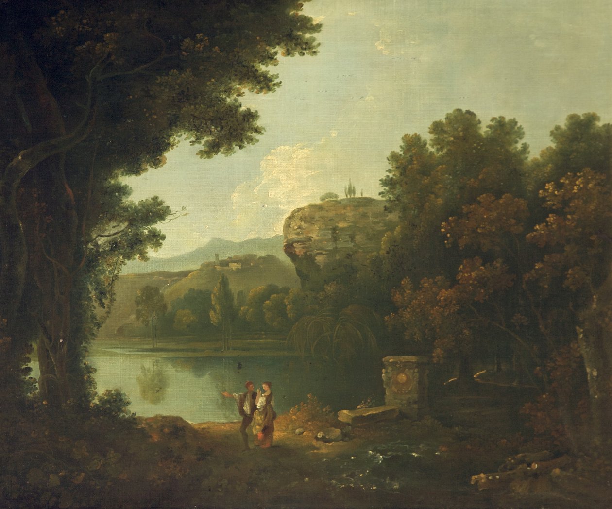A Tiberisben Róma mellett (olaj, vászon) alkotó: Richard Wilson