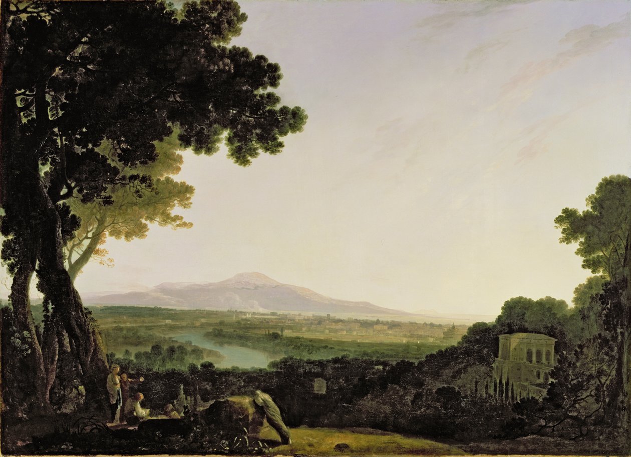 Róma a Villa Madama-ból (olaj, vászon) alkotó: Richard Wilson