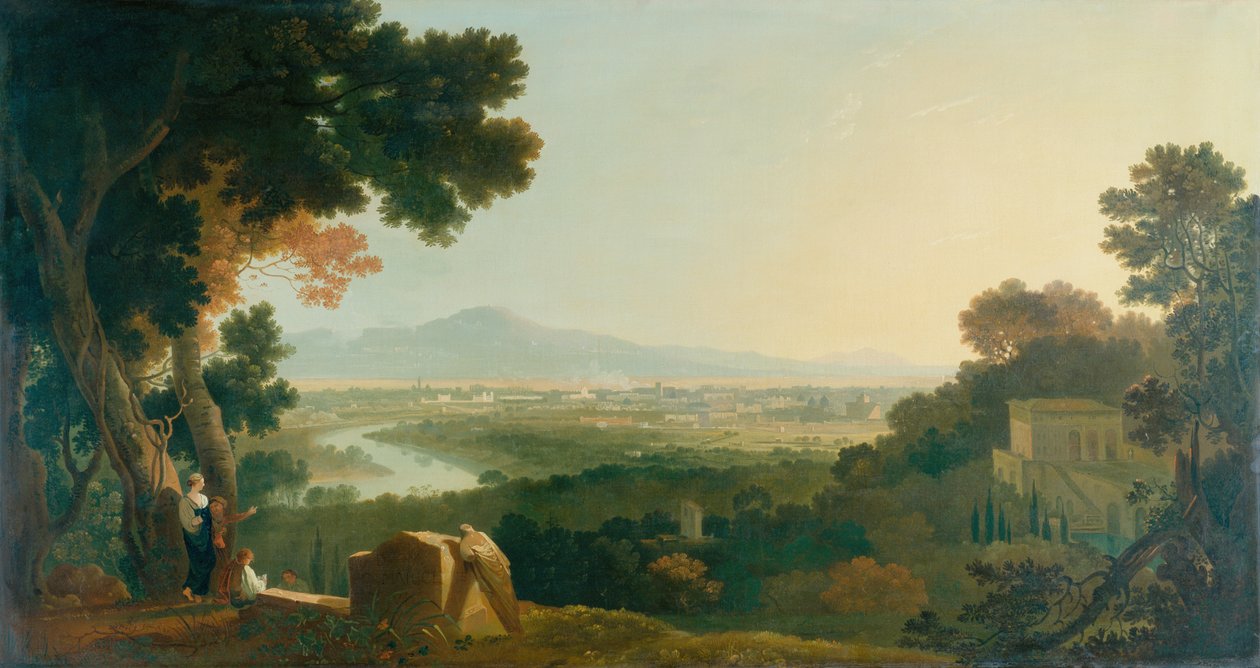 Róma a Villa Madama-ból (olaj, vászon) alkotó: Richard Wilson