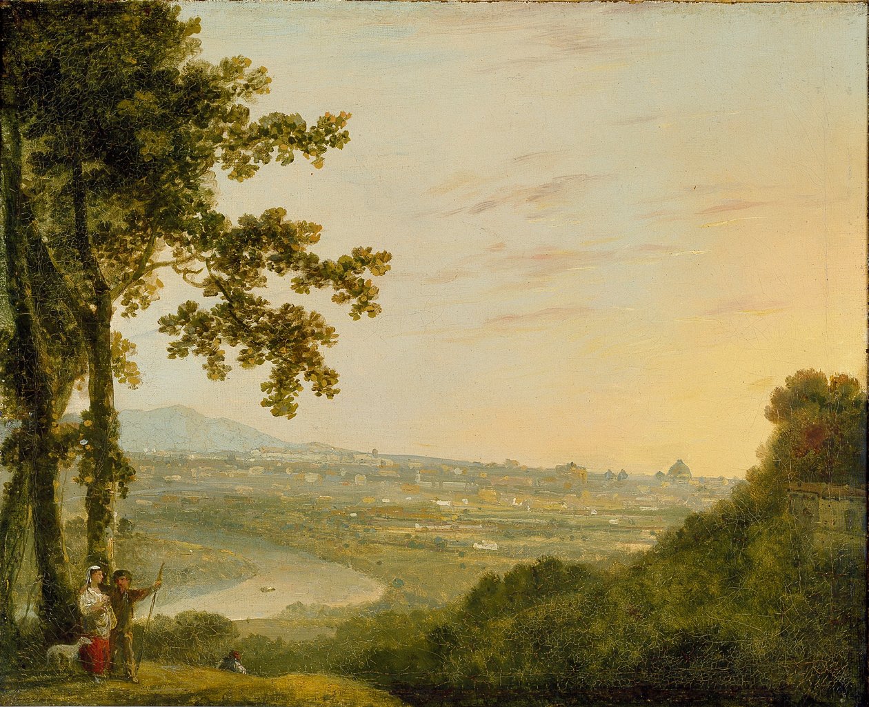 Róma a Villa Madama-ból, 1753 alatt vagy után alkotó: Richard Wilson