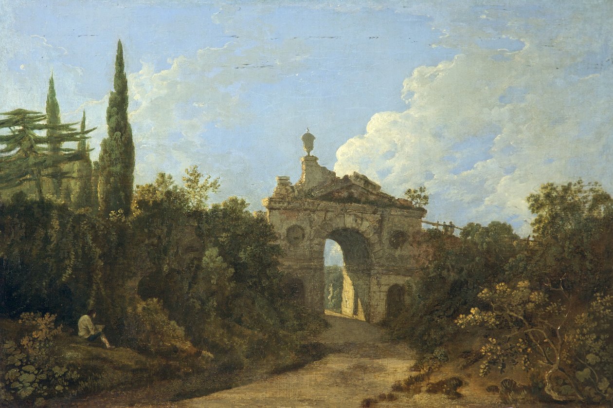 Ruined Arch at Kew Gardens, Surrey (olaj, vászon) alkotó: Richard Wilson