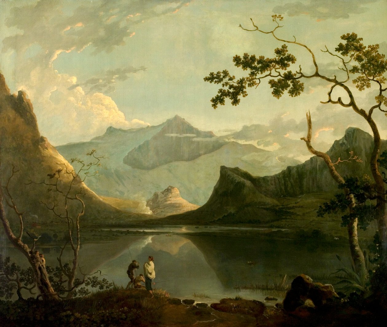 Snowdon, Llyn Nantlle, Észak-Wales, 1765-67 körül (olaj, vászon) alkotó: Richard Wilson