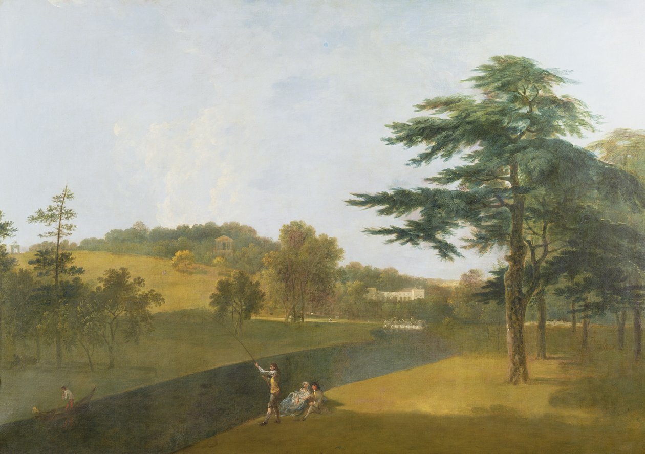 A Wilton-ház déli nézete, a Nadder túloldalán (olaj, vászon) alkotó: Richard Wilson