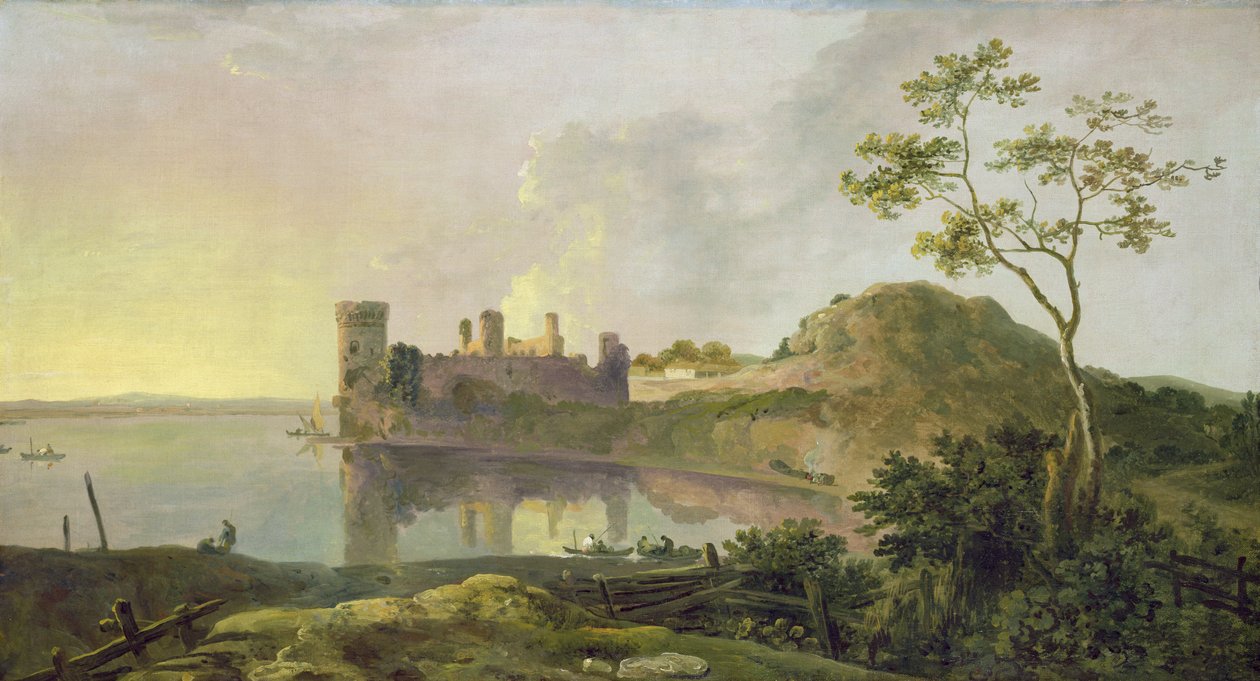 Nyári este (caernarvoni kastély) 1764-65 körül (olaj, vászon) alkotó: Richard Wilson
