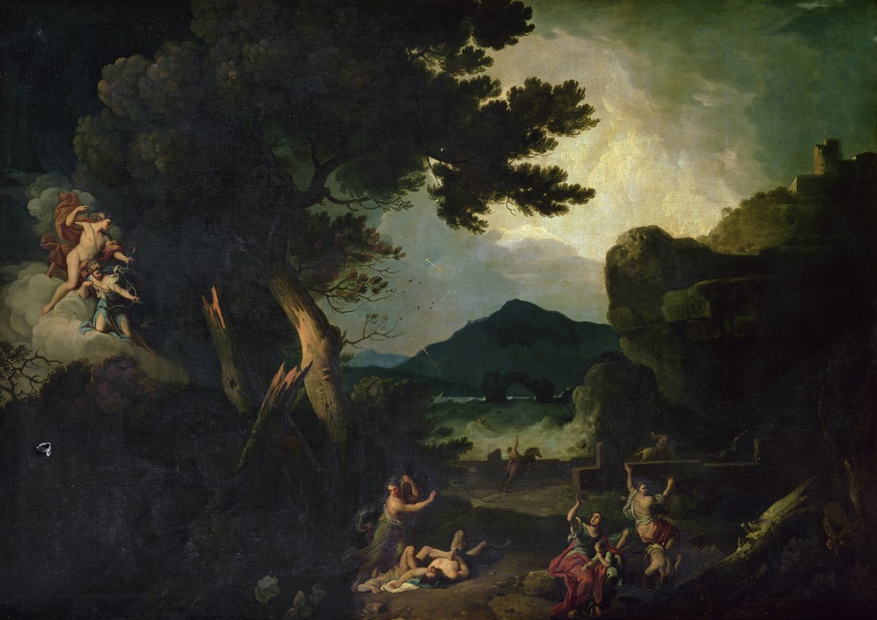 Niobe gyermekeinek elpusztítása (olaj, vászon) alkotó: Richard Wilson
