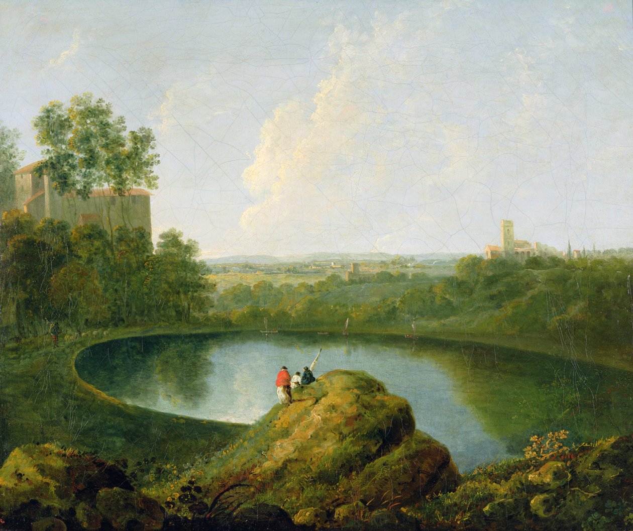 The Head of Lake Nemi (oil on canvas)   1416847   hu       hungarian Successfully Translated  Original: Knielende vrouw Beroemde plaatsen en producten in de Yamashiro provincie (series title) Yamashiro meisho meibutsu (series title on object) Translat: Kni alkotó: Richard Wilson