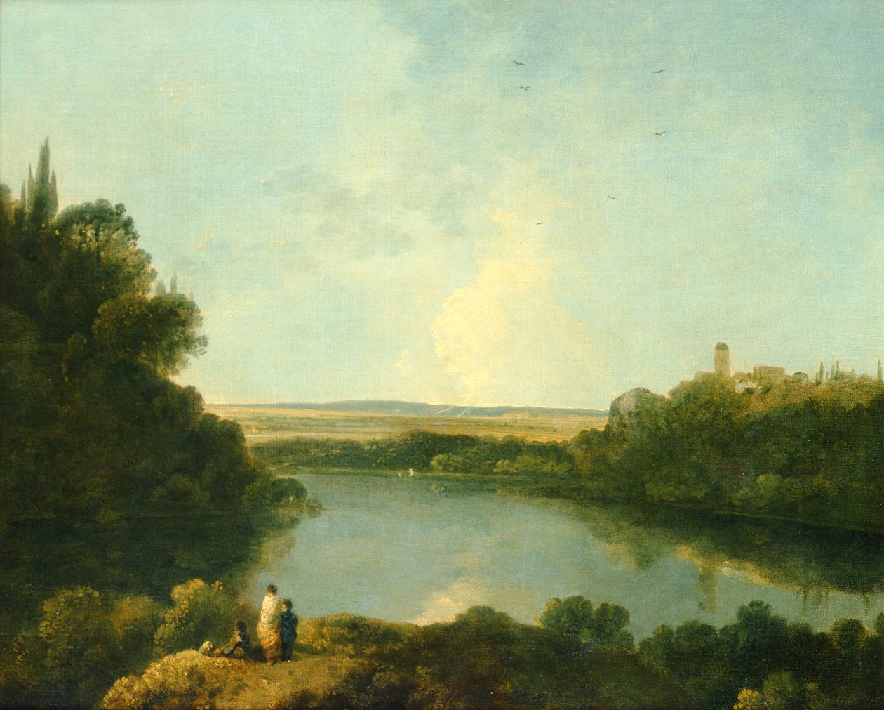 A Nemi-tó Róma közelében, 1760 körül (olaj, vászon) alkotó: Richard Wilson