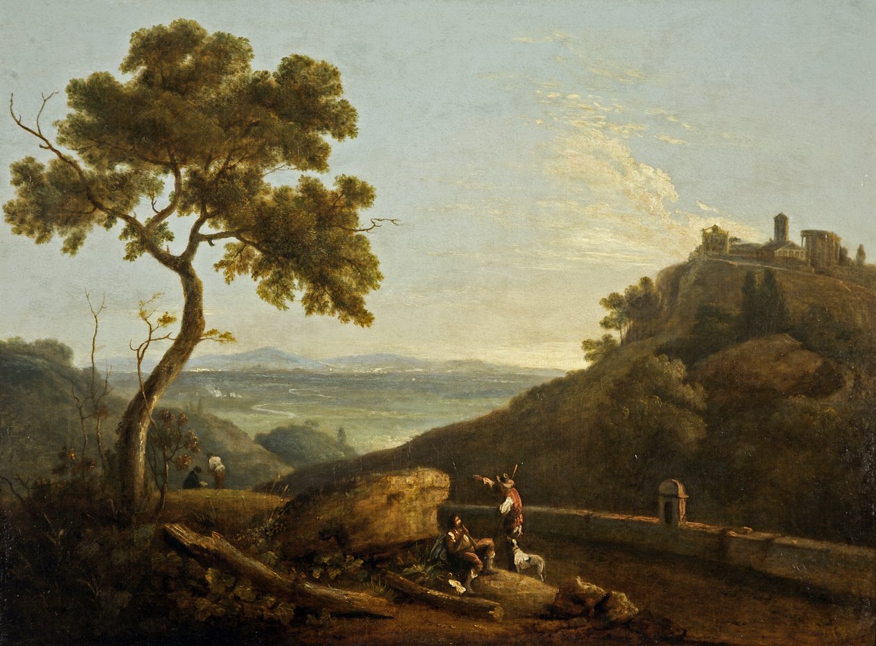 A Sybil és a Campagna temploma, Tivoli, Olaszország (olaj, vászon) alkotó: Richard Wilson