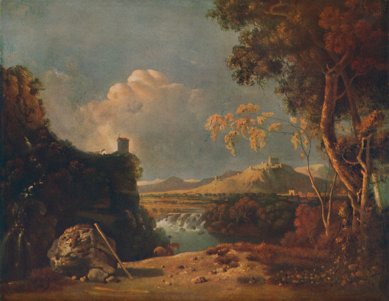A fehér szerzetes – IV. olasz táj, fehér szerzetessel, c1752 alkotó: Richard Wilson
