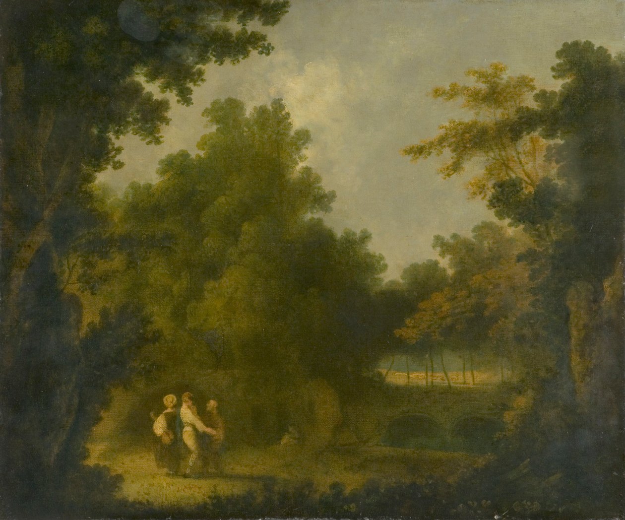 "A villa Madama kertje, Róma", 1723-1782 alkotó: Richard Wilson