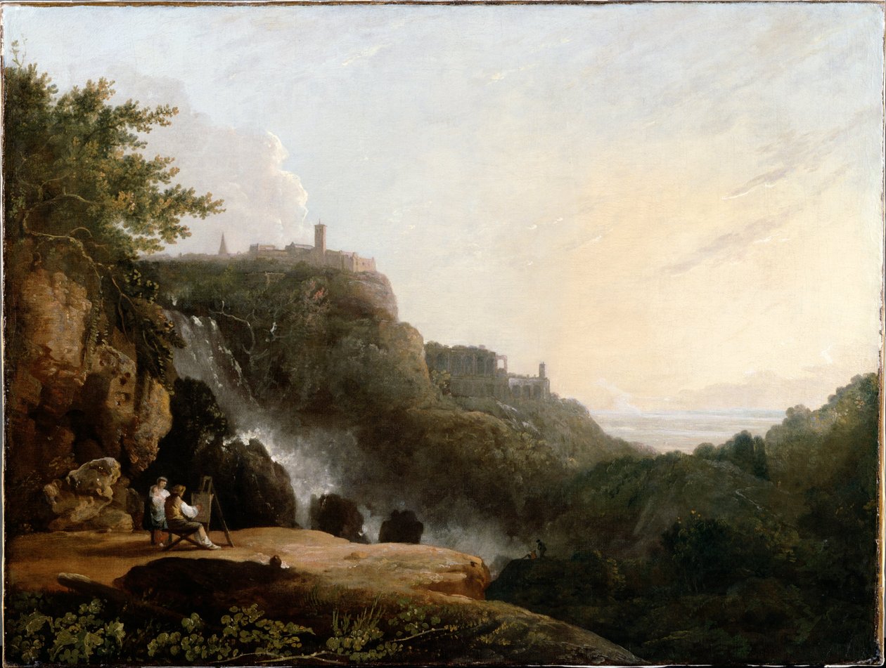Tivoli látképe: a Cascatelle és „Maecenas villája” alkotó: Richard Wilson