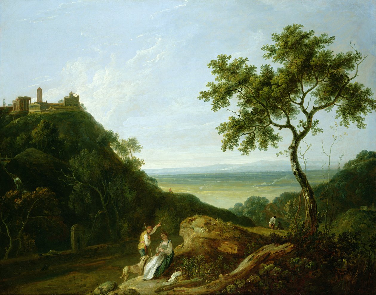 Kilátás a Tivolira a Campagna a távolban (olaj, vászon) alkotó: Richard Wilson