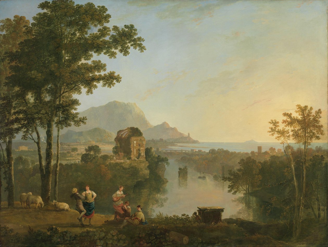 Széles déli tengerparti táj alkonyatkor alkotó: Richard Wilson