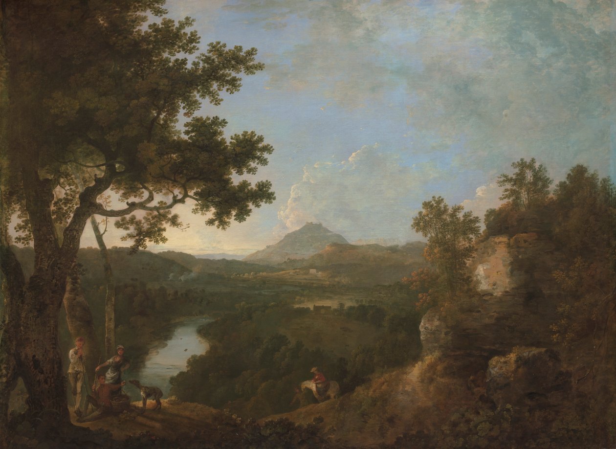 Kilátás Wynnstay közelében, Sir Watkin Williams-Wynn székhelye, negyedik Bt. alkotó: Richard Wilson