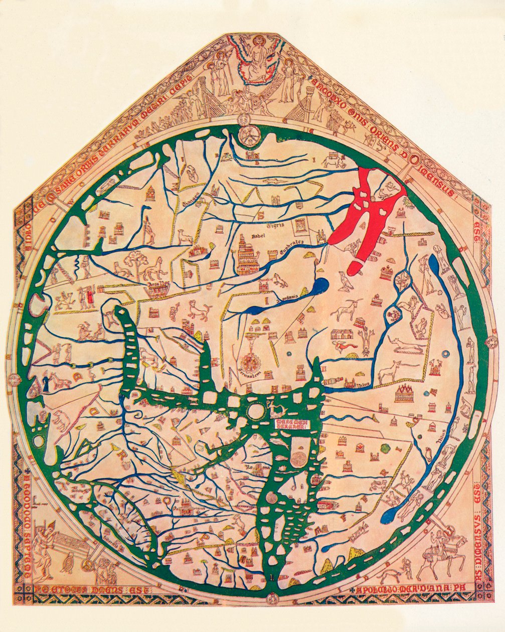 The Hereford Mappa Mundi, C1285, 1912 alkotó: Richard de Bello