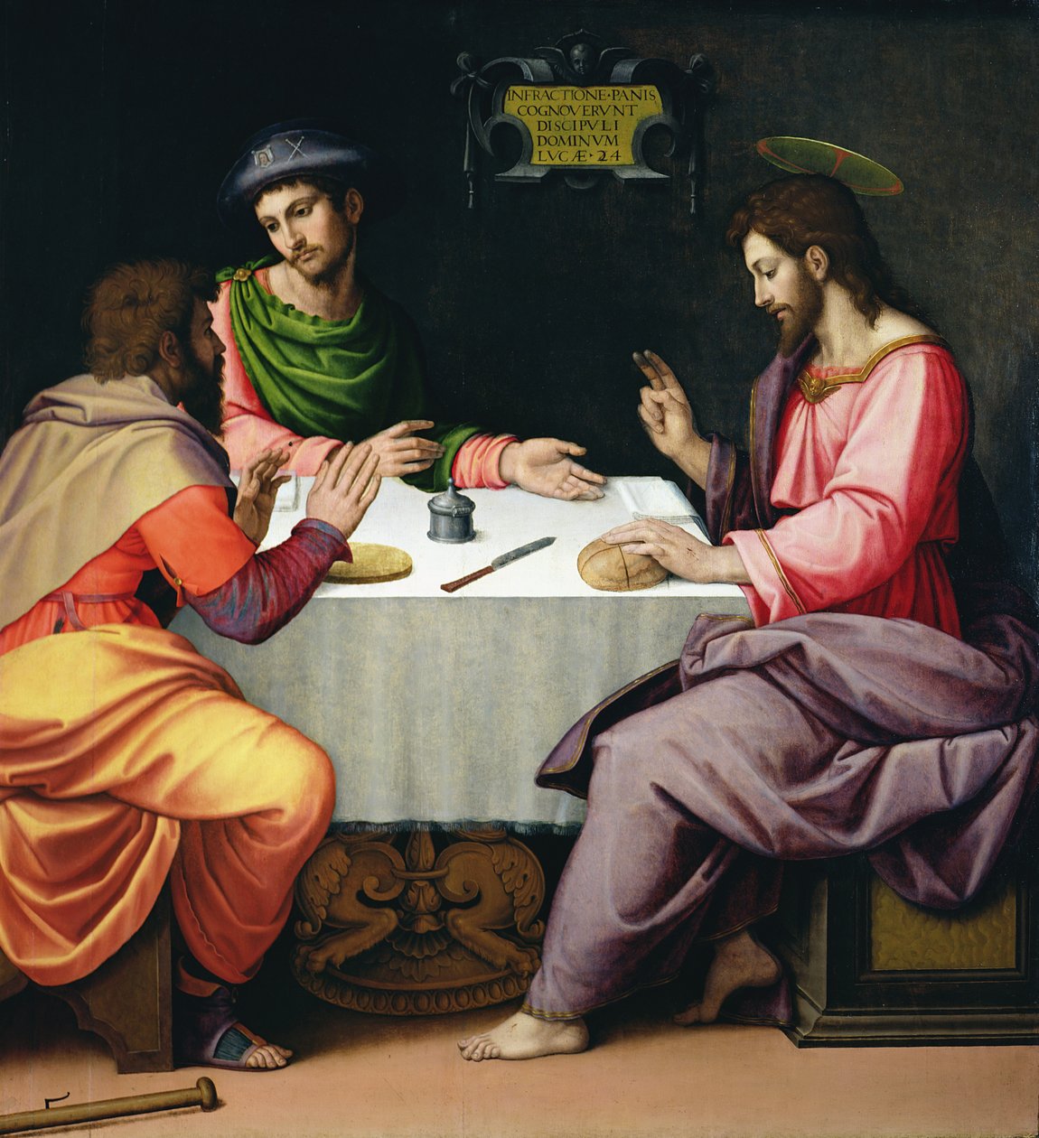 Vacsora Emmausban, 1520 körül alkotó: Ridolfo , Il Ghirlandaio