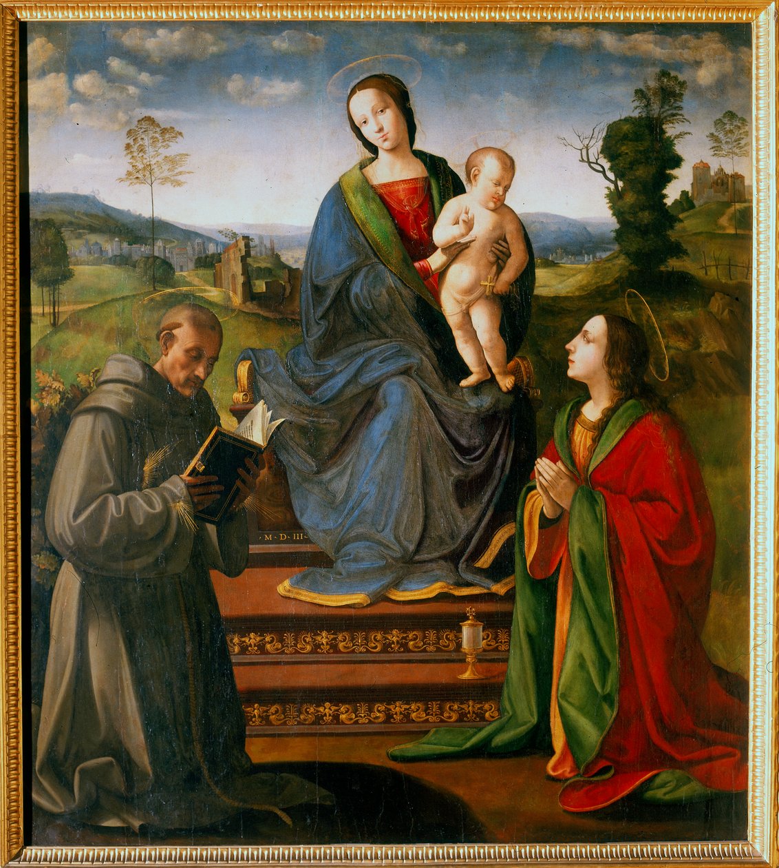 Madonna és gyermeke Szent Ferenccel és Mária Magdolnával alkotó: Ridolfo Ghirlandaio