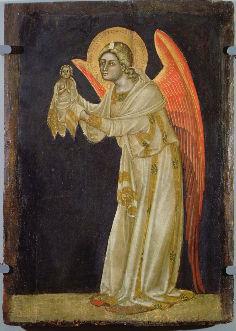 Lelket bemutató angyal, 1348-54 körül alkotó: Ridolfo di Arpo Guariento