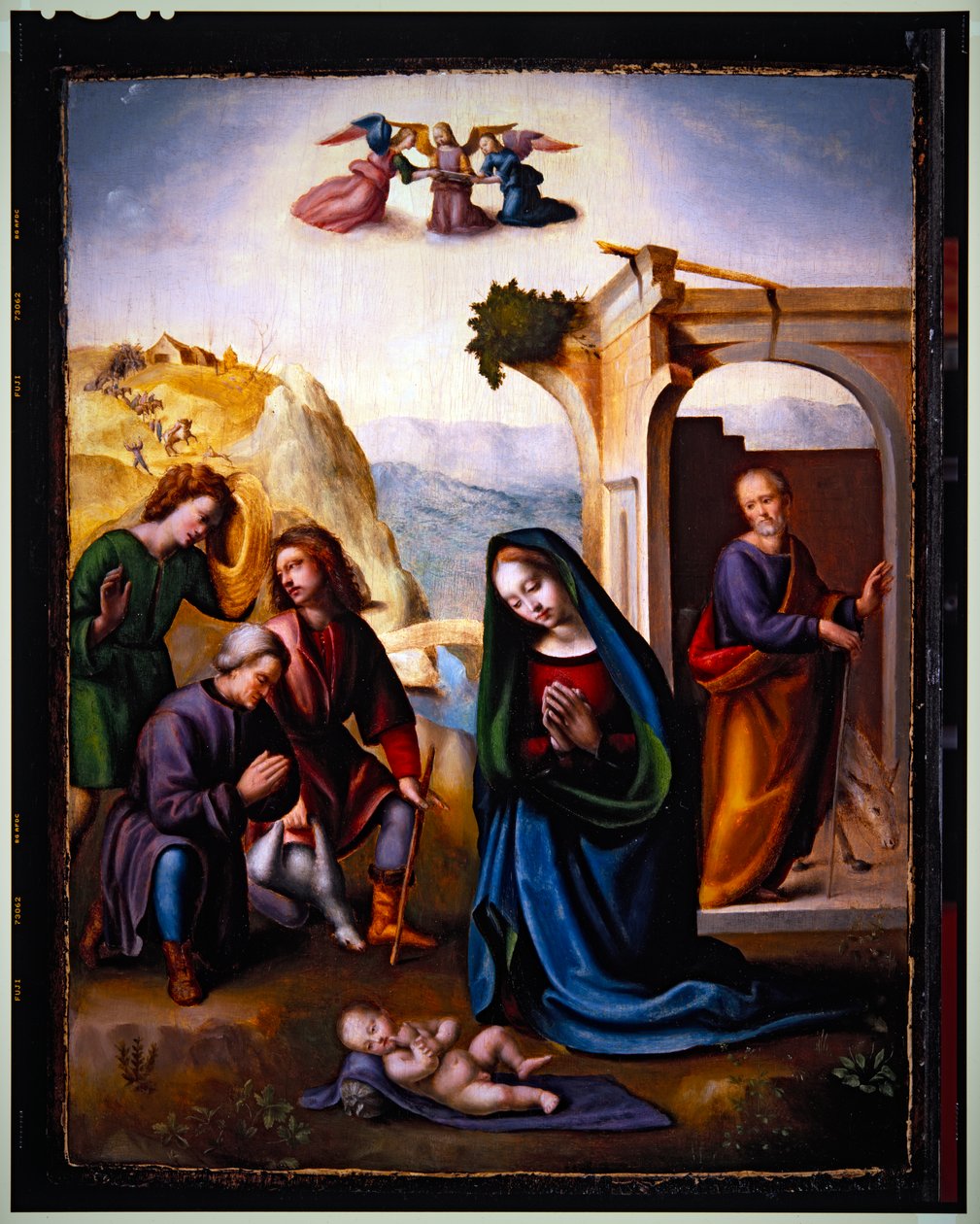 A Pásztorok imádása (olaj a táblán) alkotó: Ridolfo Il (1483 1561) Ghirlandaio