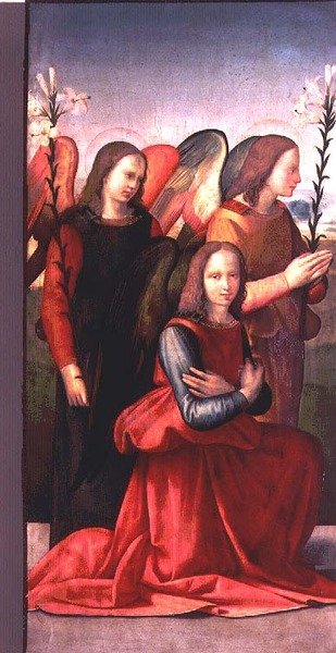 Három angyal (panel) (80359-es pár) alkotó: Ridolfo Il  Ghirlandaio
