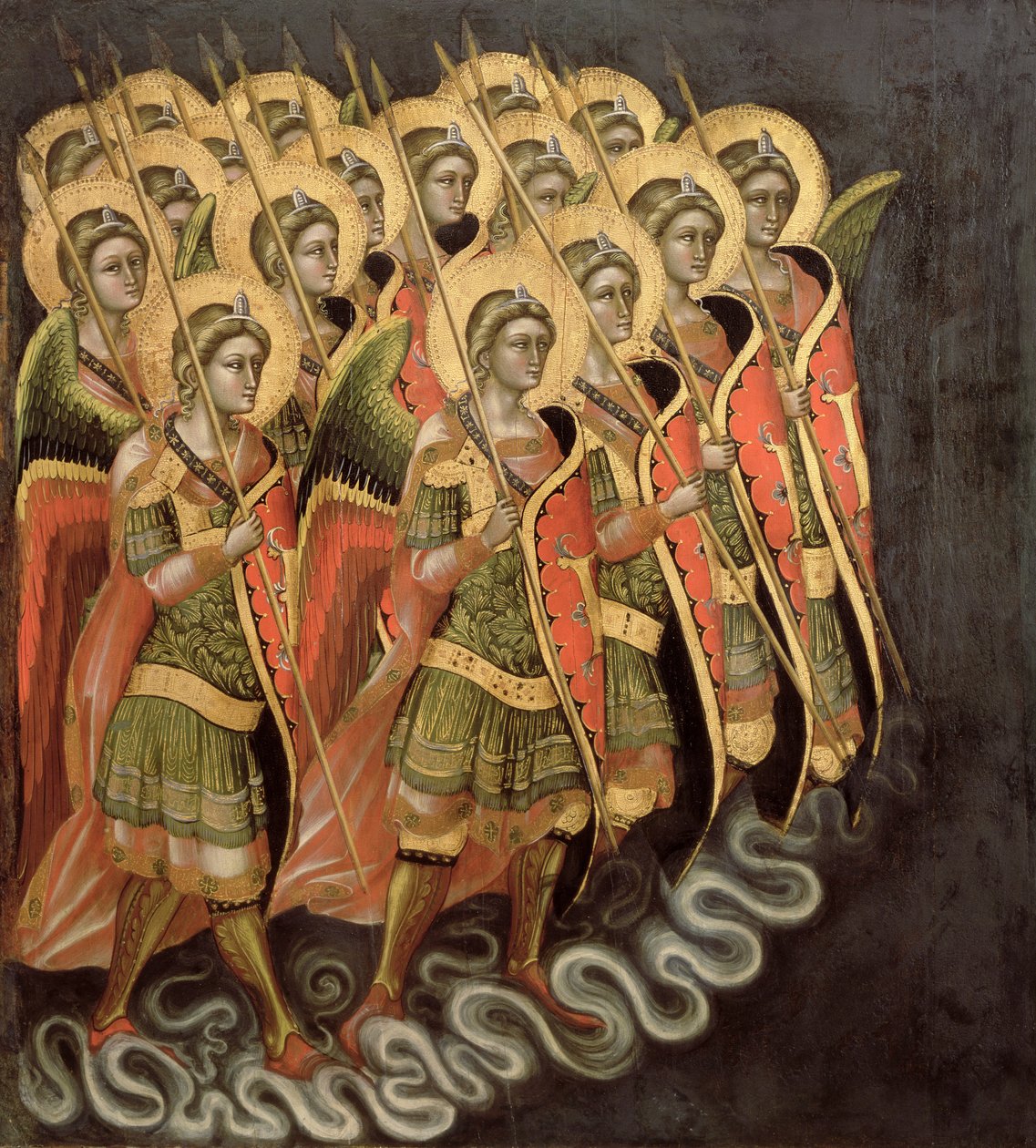A Mennyei Milícia, 1348-54 körül (tempera a panelen) alkotó: Ridolfo di Arpo Guariento