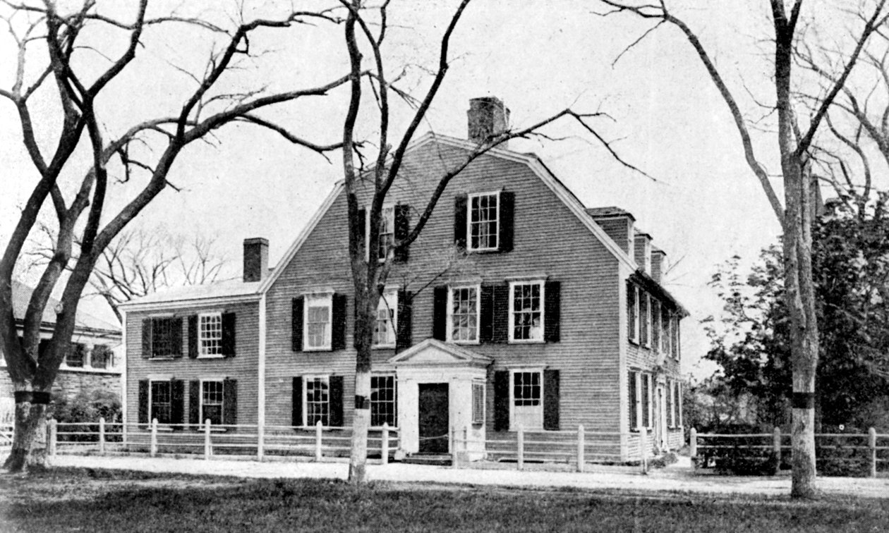 Oliver Wendell Holmes háza Cambridge-ben, Mass., Amerikai Egyesült Államok, 1923. alkotó: Rischgitz Collection