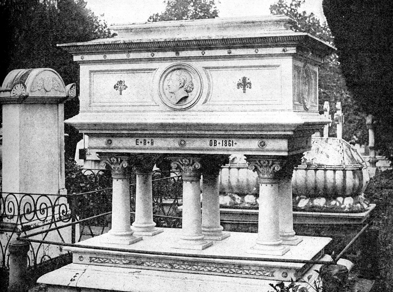 Elizabeth Browning sírja, Firenze, Lord Leighton terve, 1923. alkotó: Rischgitz Collection