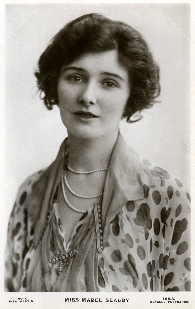 Mabel Sealby brit színésznő, az 1900-as évektől az 1910-es évekig. alkotó: Rita Martin