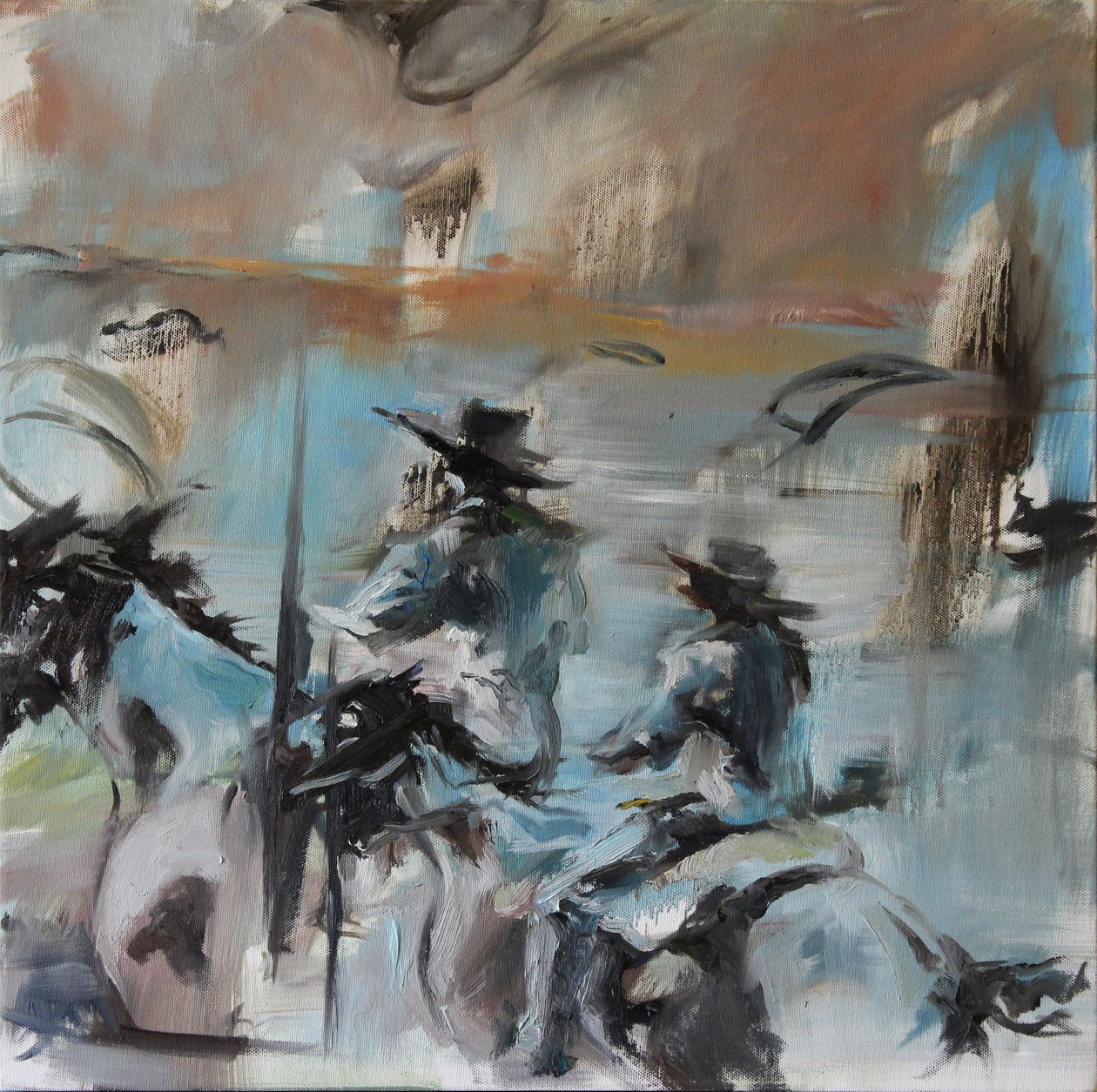 Kék lovasok átfedése, 2015 (akvarell) alkotó: Rob D Davies