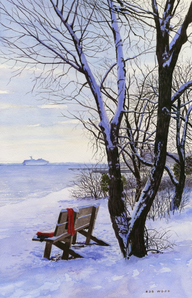 A piros pulóver 2, 2014 (akvarell, papír) alkotó: Rob Wood