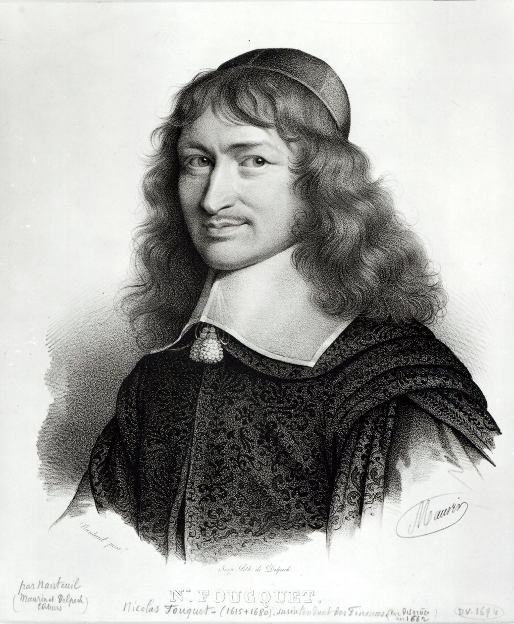 Nicolas Fouquet (1615-80) portréja, Maurin metszete alkotó: Robert Nanteuil