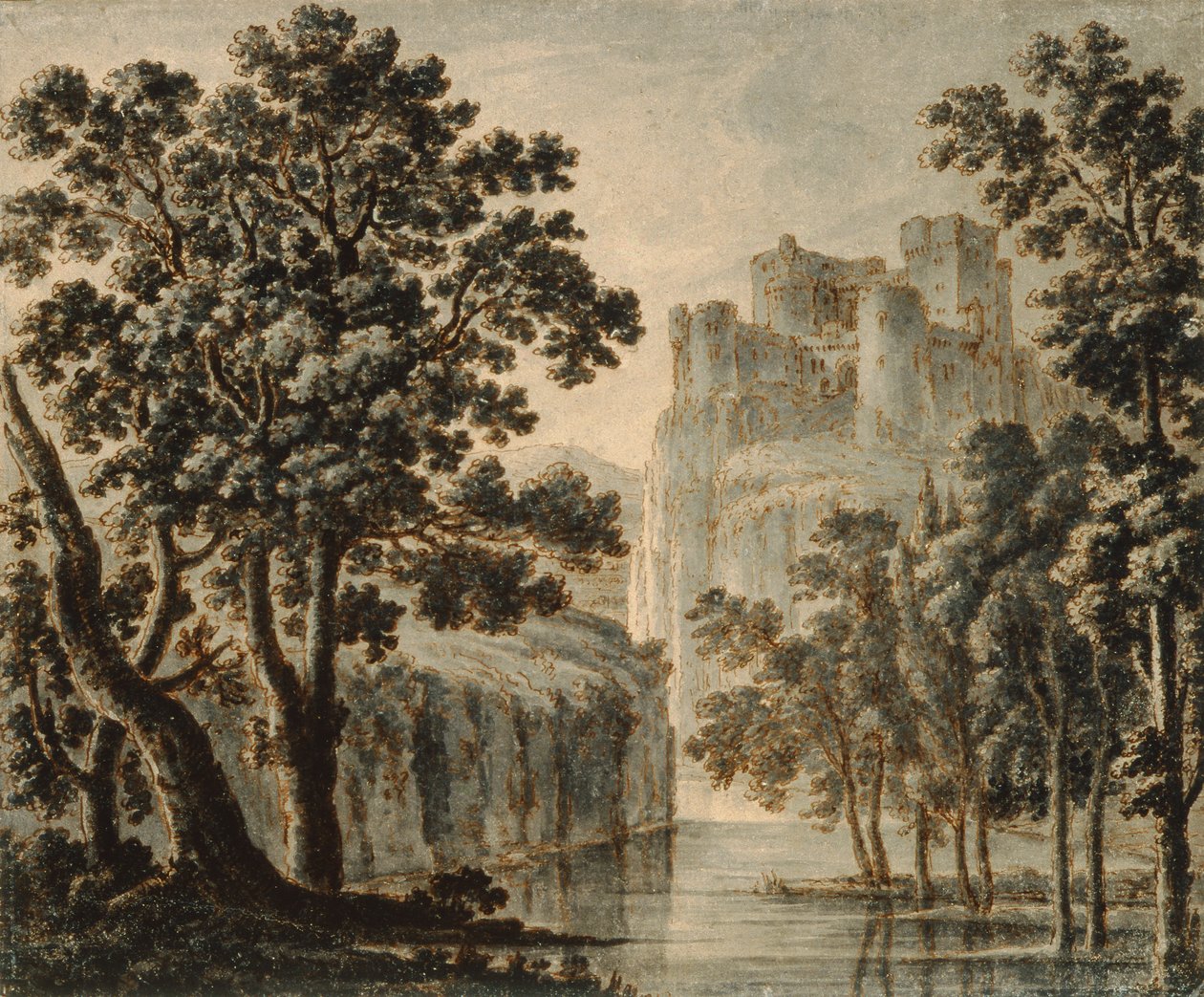 Kastély klasszikus tájban alkotó: Robert Adam