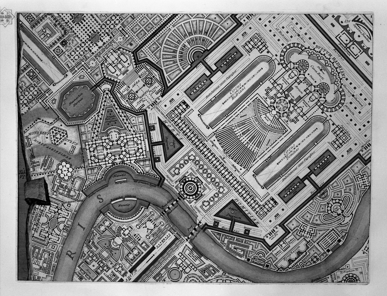 Campus Martius térképe alkotó: Robert Adam