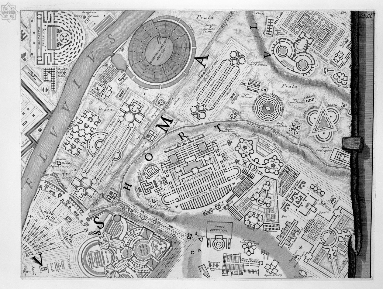 Campus Martius térképe alkotó: Robert Adam