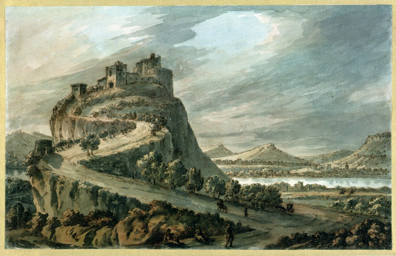 Sziklás táj várral alkotó: Robert Adam