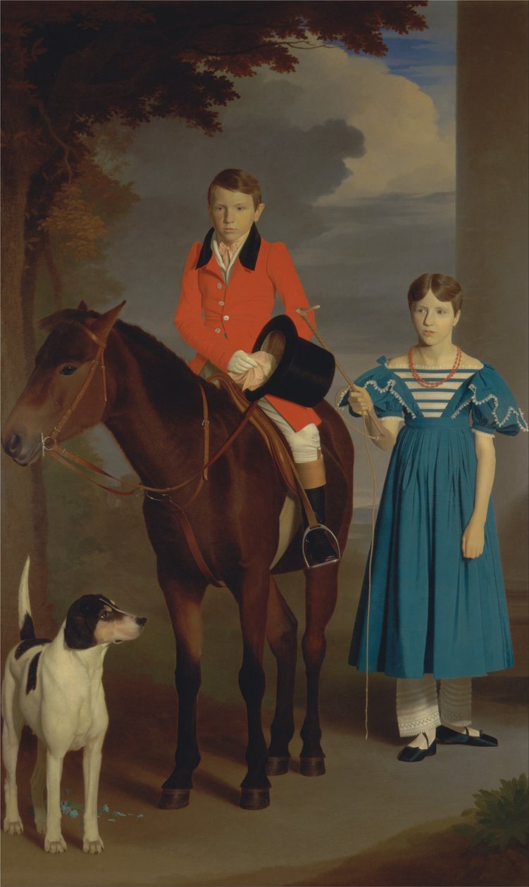 John Gubbins Newton és nővére, Mary Newton alkotó: Robert Burnard
