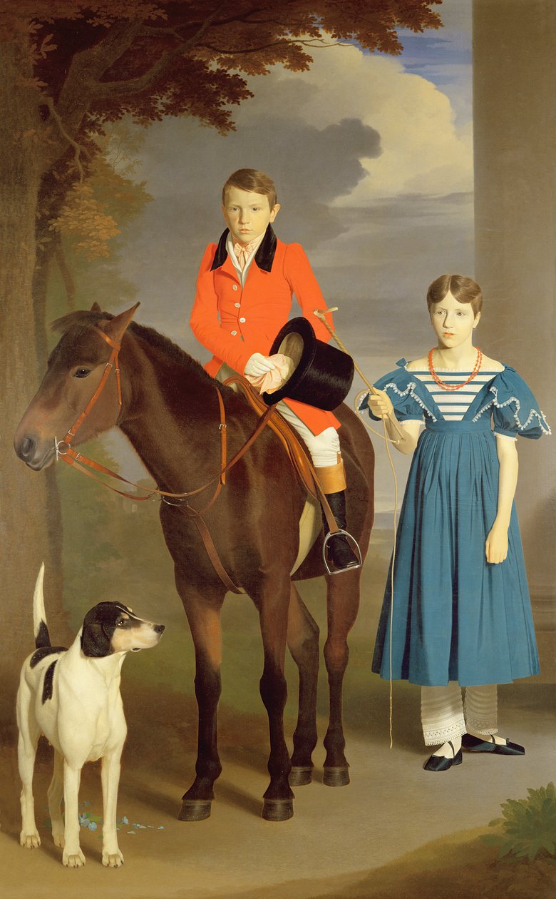 John Gubbins Newton és nővére, Mary, 1832-33 alkotó: Robert Burnard