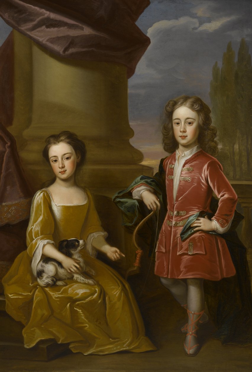 Dudley North és nővére, Anne kettős portréja, 1714 olaj, vászon alkotó: Robert Byng or Bing