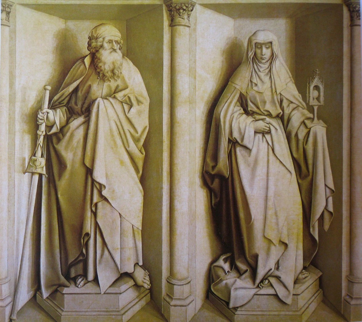 Sant Jaume és Santa Clara alkotó: Robert Campin