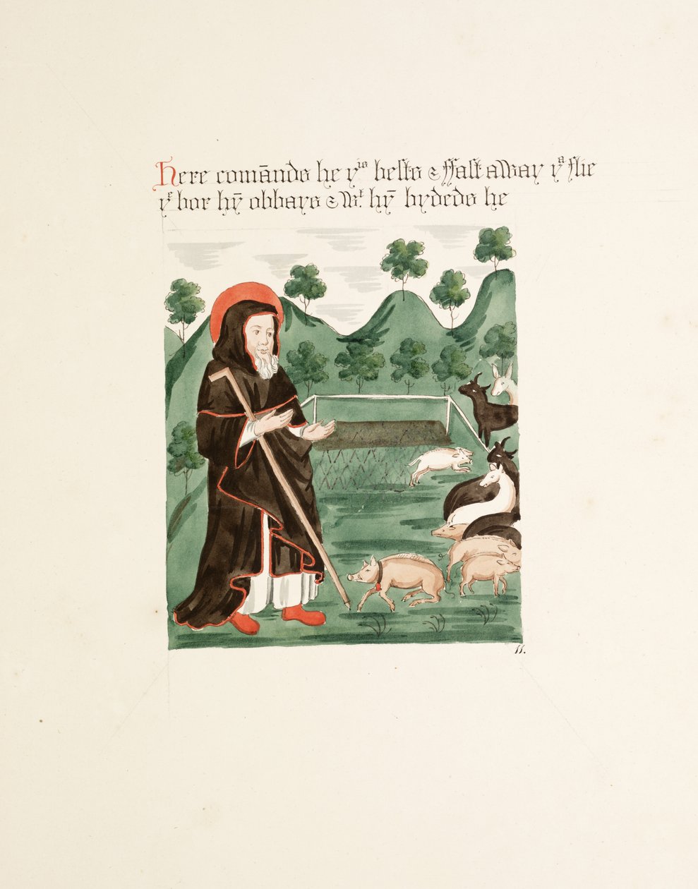 Ms. New Coll 380, f43r. A Carlisle-i Szent Mária székesegyház régiségei, Robert Carlile rajza, 1795 (toll, tinta és wc papíron) alkotó: Robert Carlile
