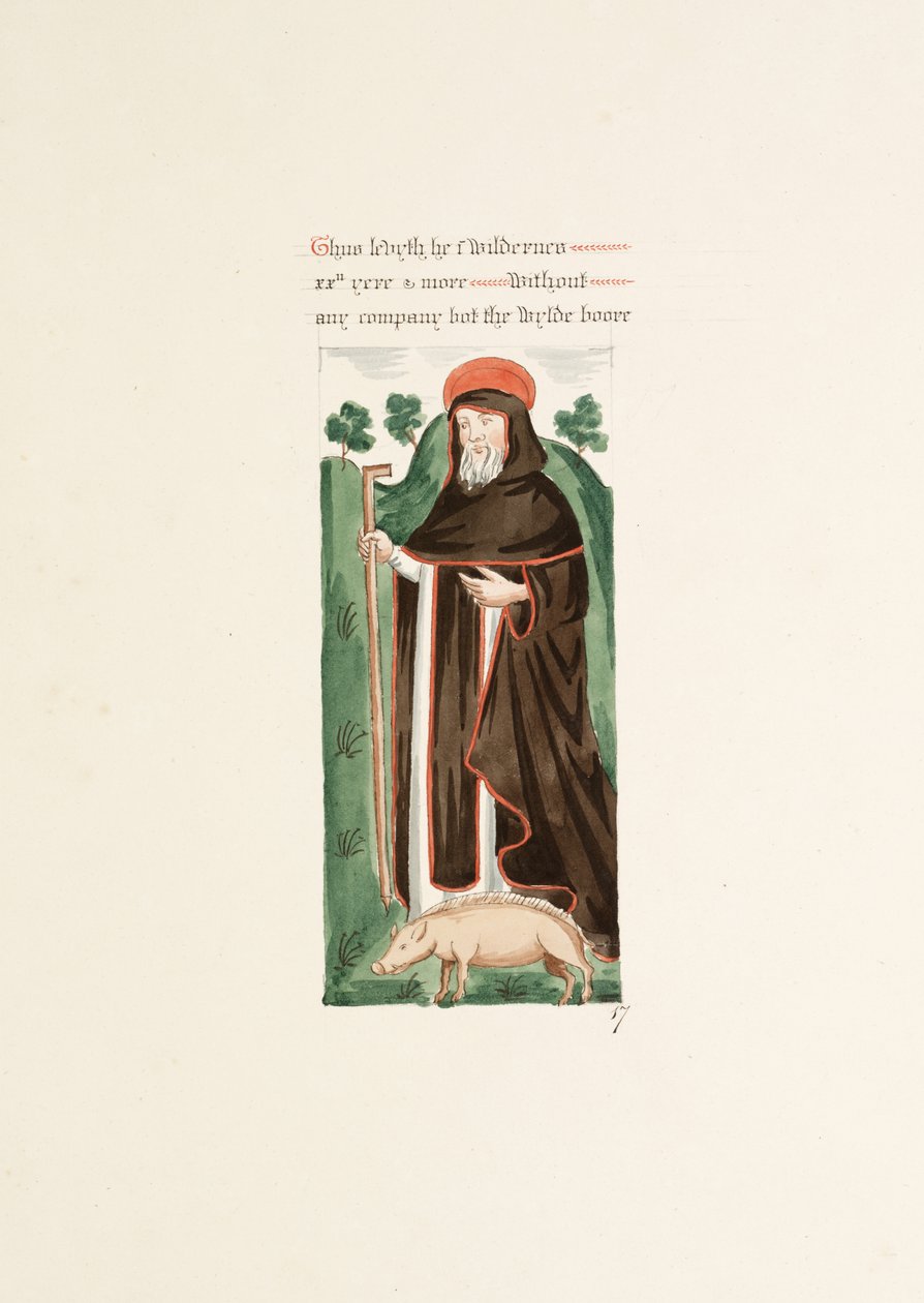 Ms. New Coll 380, f47r. A Carlisle-i Szent Mária székesegyház régiségei, Robert Carlile rajza, 1795 (toll, tinta és wc papíron) alkotó: Robert Carlile